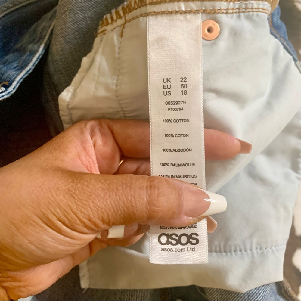 Asos Denim Cutoff Shorts Size 18 - Picture 2 of 6